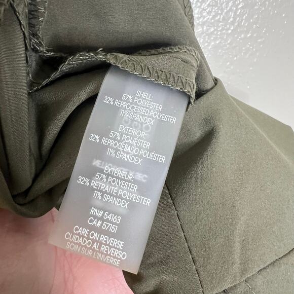 Calvin Klein Jumpsuit w Pockets 2 Women Green Belted Crop Tapered Flutter Sleeve - Picture 9 of 9